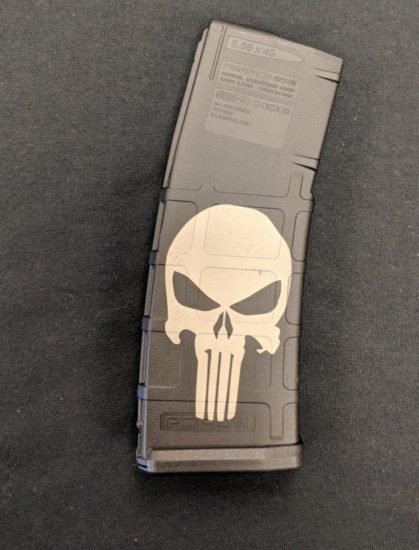 punisher laser engraved pmag